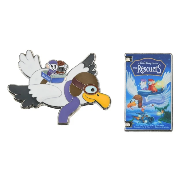 The Rescuers Disney Store 2022 DISNEY STORE JP The Rescuers VHS Boxed Pin Set Bernard Bianca ...