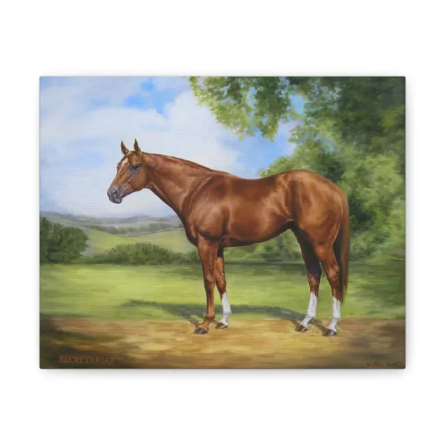 Secretariat Race Horse Canvas Print, 1973 Triple Crown Champion Horse on Canvas