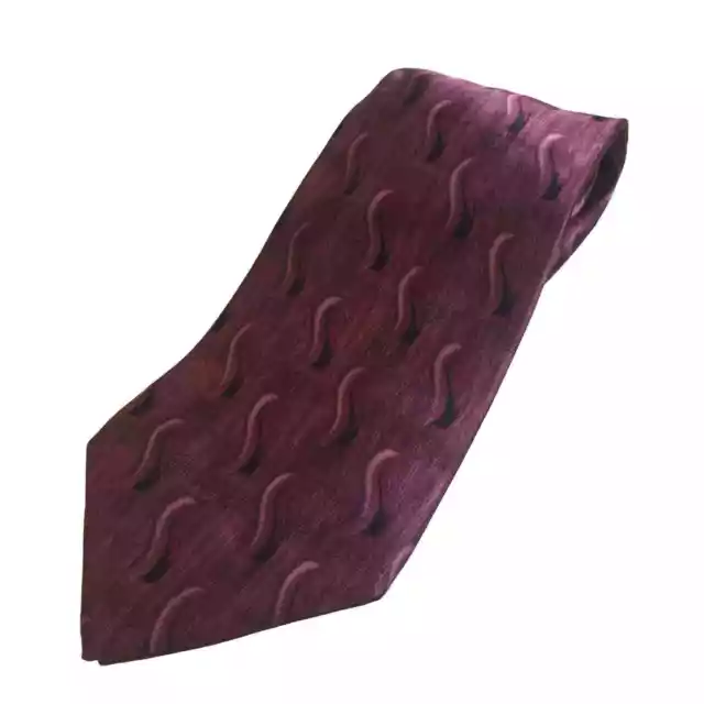 George Machado Zylos Men's Classic Geometric Necktie 100 % Silk Maroon Tie