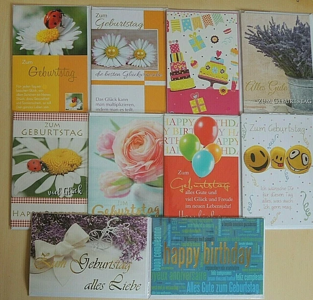 Gentle North 25er Set Geburtstagskarten Hochwertig - Glückwunschkarte, Postkarte Zum Geburtstag - Happy Birthday Karten Als Postkarten Set - Ideal Als Grußkarte Und Gutschein Für Männer Und Frauen
