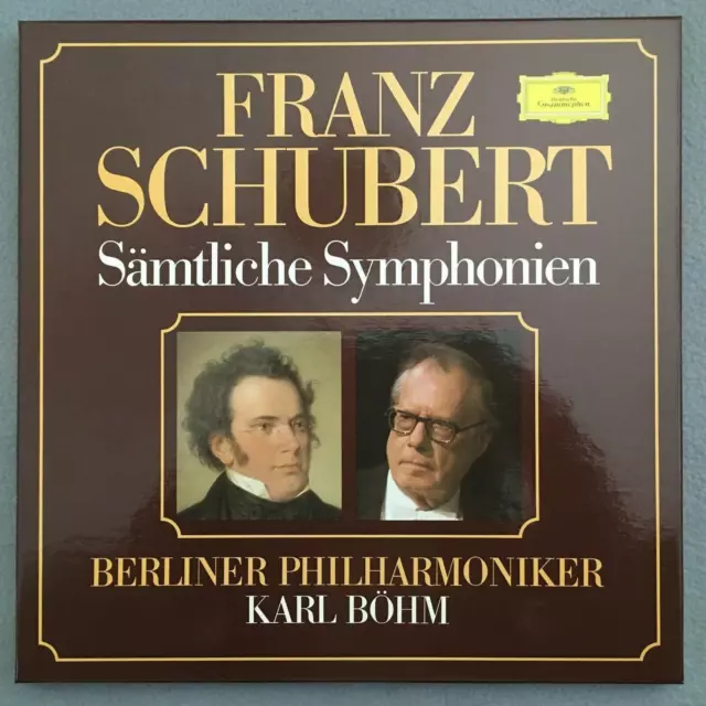 G323 Schubert Complete Symphonies Bohm BPO 5LP DGG 2720 097 Stereo