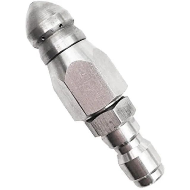Pressure Washer Sewer Jetter Nozzle with Stainless Steel, Durable Design Seii