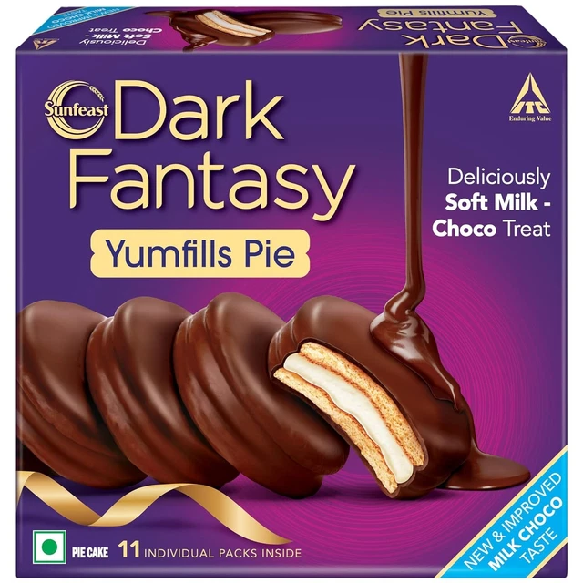 Sunfeast Scuro Fantasy Yumfills Biscotti Cioccolato 242g Confezione Di 1