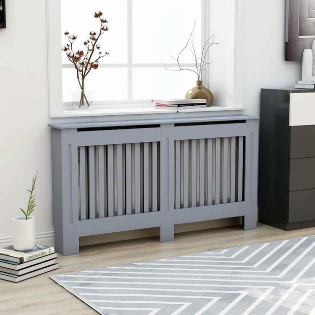 Vidaxl Copertura per Radiatore Antracite 152x19x81 cm in MDF