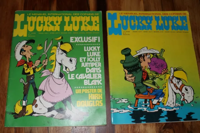 revue BD Le Mensuel International des Copains de Lucky Luke N°6 ET N°8 1974