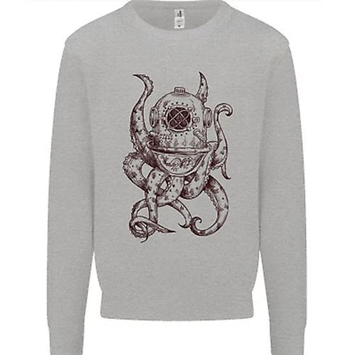 Steampunk Octopus Kraken Cthulhu Mens Sweatshirt Jumper