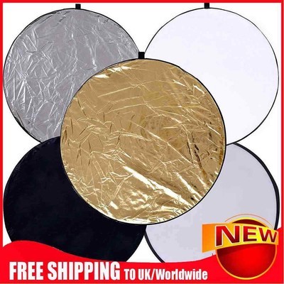 Riflettore Sfondo girevole metallo color argento riflettente clip a molla interna 45 ° 
