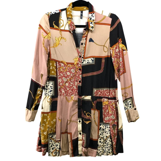 ZARA CHAIN PATCHWORK Print Dress BNWT Size Small 24.99 - PicClick UK