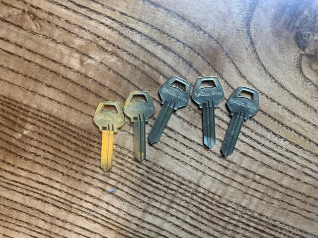 5 Vintage brass Holiday Inn Hotel Motel Room Key Blanks Uncut