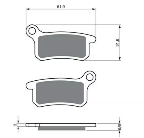 GOLDFREN Bremsbeläge 185K5 passt an KTM SX 65 85 Husqvarna CR TC 65 GasGas MC 65