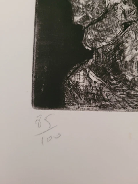 Lithographie numérotée et signée Don Juan 85/100 signature à identifier 5