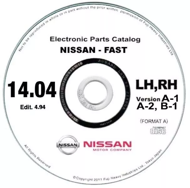 Nissan FAST EPC 2014 EL-ER-CA-US-GL-GR catalogo ricambi spare parts