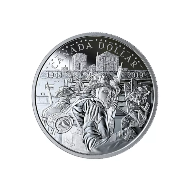 2019 Canada 75Th Anniversary Of D-Day Proof Silver Dollar Coin