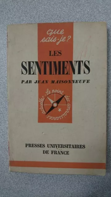 Que sais-je -Les sentiments | Jean Maisonneuve | Etat correct