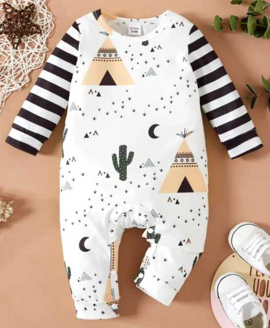 NEW Baby 0-3 Months Tribe Romper