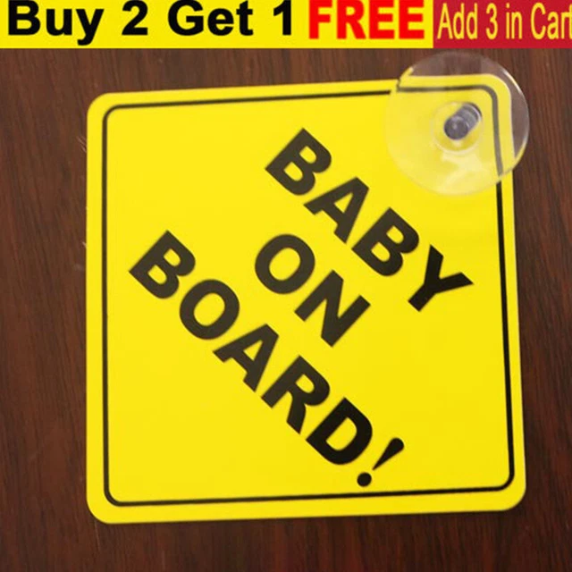 Calcomanía de seguridad para automóvil Zone Tech Baby a bordo imán señal de advertencia reflectante
