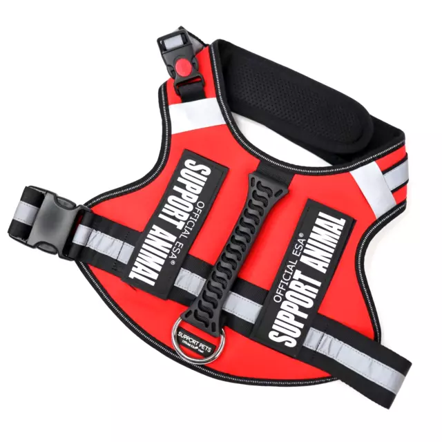 Reflective Dog Working Harness Mesh Emotional Support ESA Service Vest No Pull L