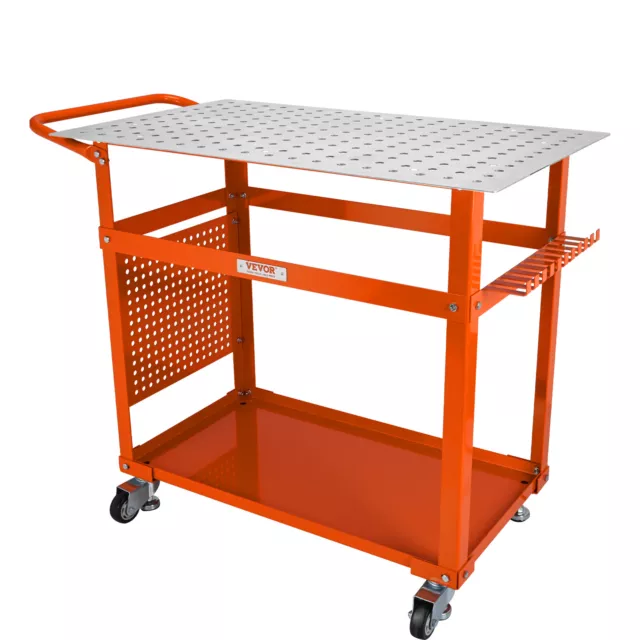 VEVOR Mobiler Schweißtisch Schweißwerkbank Lochtisch 91,4x61cm Max. 27​2kg