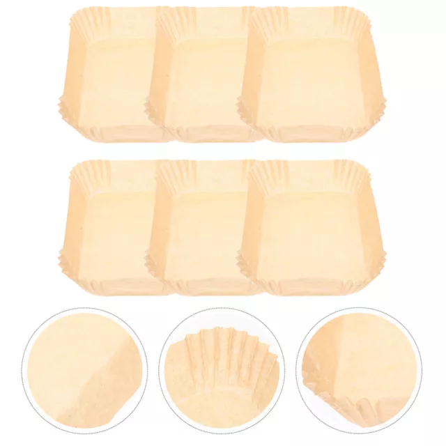 50 Pcs Air Fryer Liner Paper Barbecue Food Bakeware Wax Oil Absorption