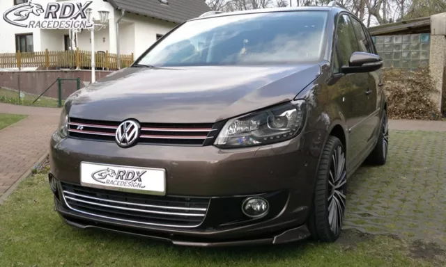 RDX Spoilerlippe für VW Touran 1T1 AB Bj. 11 Caddy Ansatz Schwert Front Lippe