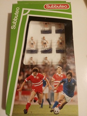 Subbuteo Danimarca in ottime condizioni giocatori scatola ed etichetta 636 