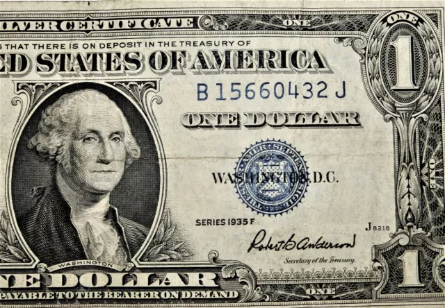 1935 F $1.00 Silver Certificate Dollar Bills - Blue Seal! ⭐411⭐