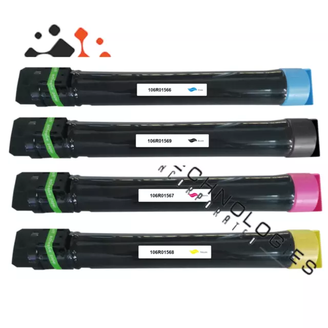 4 Pack Toner Set for Xerox Phaser 7800 7800DN 7800DX 7800GX 106R01566-69