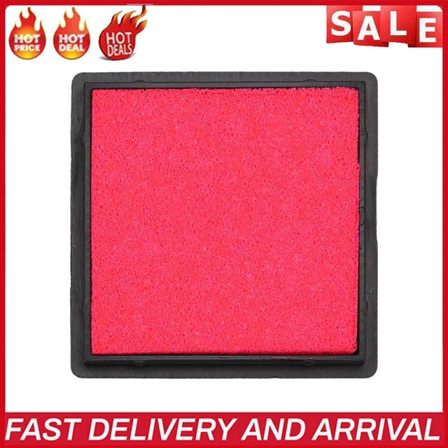 Almohadilla de tinta cuadrada de huellas dactilares para libro de recortes hágalo usted mismo papel estampilla artesanal (rosa)