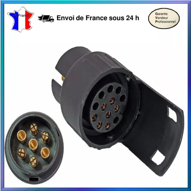 Adaptateur convertisseur prise remorque 7 broches à 13 broches pour Caravane