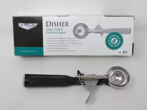 VOLLRATH stainless steel BLACK food portioner/ scoop size 30 / 45mm dia. bowl