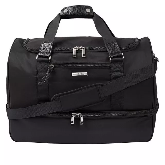 Samantha Brown To-Go Zipper Compartment Weekender - Black