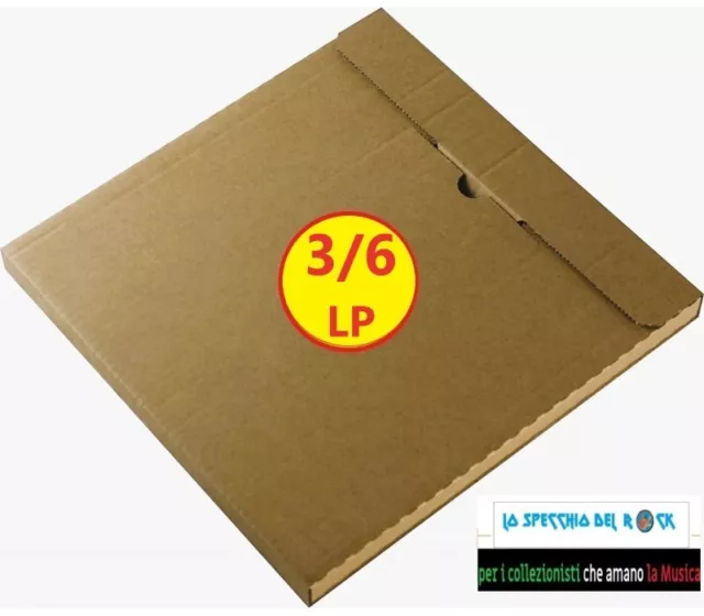 AV_BOX - 10 Scatole di cartone KRAFT per spedire da 4/6 LP/12" dischi in vinile