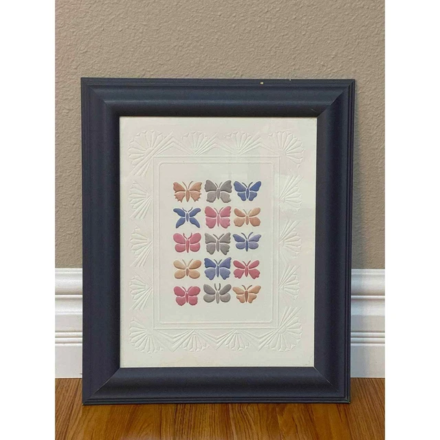 Vintage Retro 3D Butterfly Hard To Find Picture Frane Print
