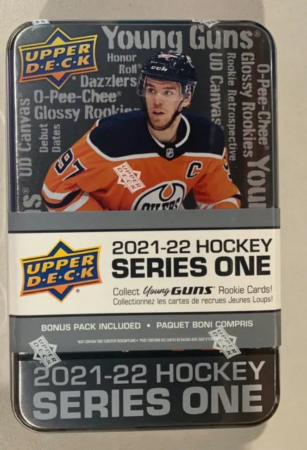  2021-22 Upper Deck UD SERIES 1 Hockey Cards FACTORY SEALED Tin NHL