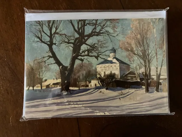 Charity Christmas cards, Russian winter, pack of 10, bilingual greeting