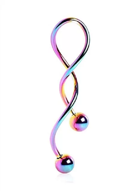 Pride Shack - Anodized Twisted Rainbow Belly Ring - Gay & Lesbian (Body Jewelry)