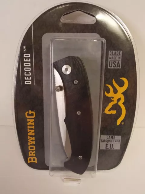 Browning Black Label Decoded Assisted Opening Folding Knife - 320209BL - SEALED