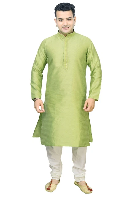Pigiama uomo pistacchio jacquard contrasto Salwar Kameez Kurta 1907