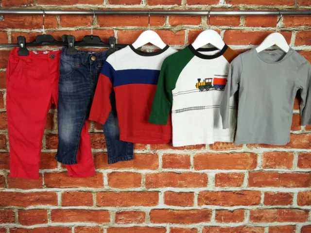 Baby Boy Bundle Age 9-12 Months Next H&M Jeans Trousers Long Sleeve Top Set 80Cm