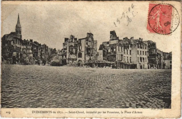 CPA ST-CLOUD Place d'Armes MILITARY WAR 1870 (47371)