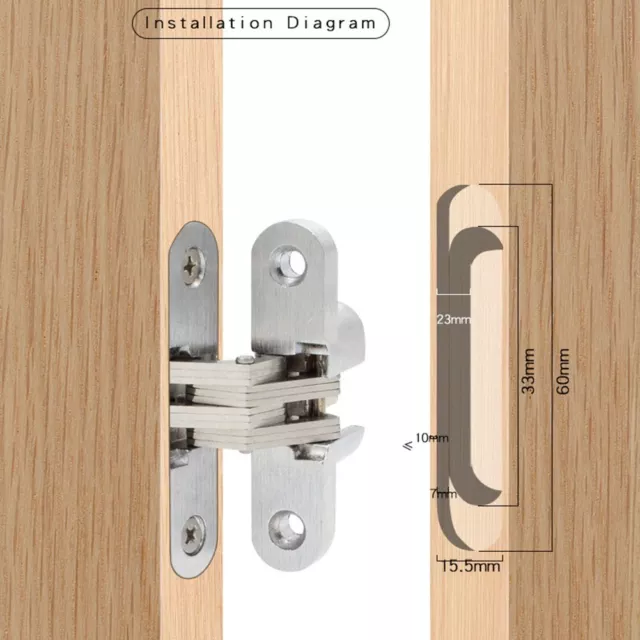 Charnière invisible pour caravanes légères construction durable en acier inox