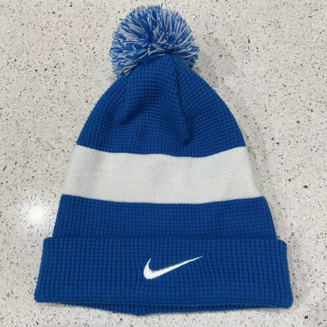 Nike Authentic Pom Beanie Blue Winter Stocking Men’s Cap Hat NWT