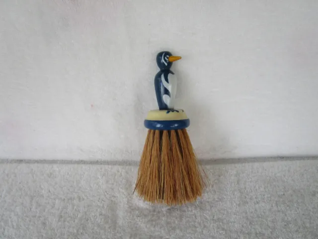 Vintage~ Penguin Design Handle [ 7" TALL ] Clothing  Brush!!