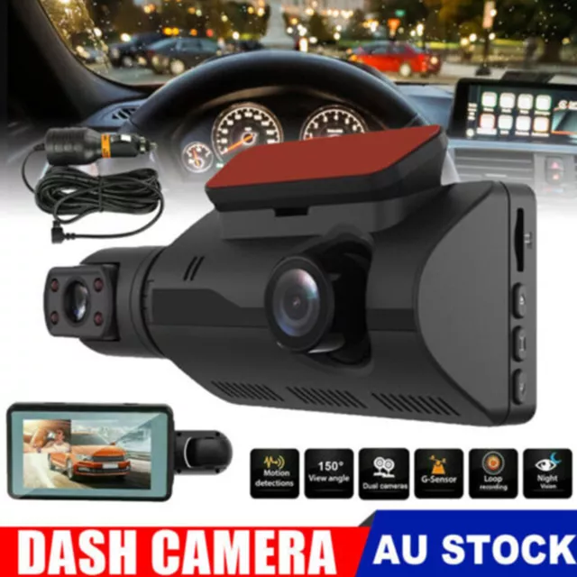 HD 1080P Car DVR 3" Lens Dash Cam Front and Rear Video Recorder  G-sensor Camera