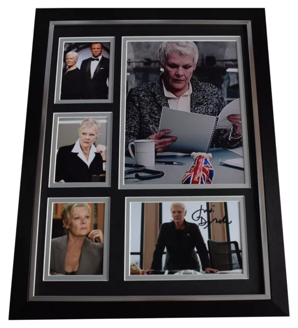 Judi Dench Signed Autograph 16x12 framed photo display Film James Bond AFTAL COA