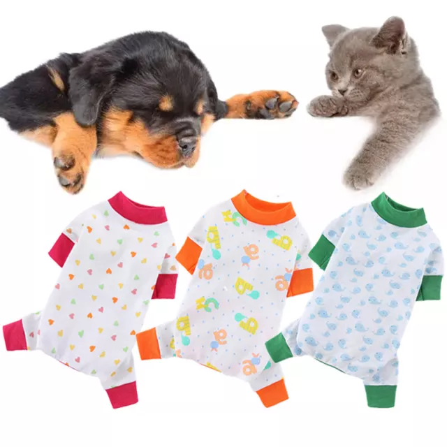 Hund Schlafanzug Overall Haustier Welpen Katze Kleidung Bekleidet Mantel Kostüm