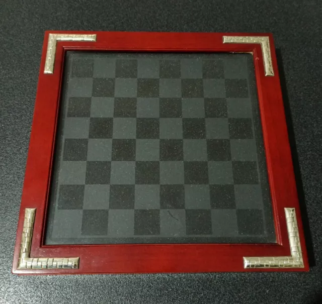 Scacchiera VINTAGE apribile IN legno e vetro 27x27 cm scacchi Gioco