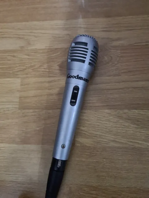 Goodmans Karaoke Silver Mic Wired Microphone Untested