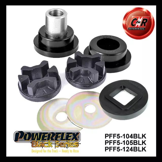 Powerflex Black UpEngMntLink Sml+Mnt Bush+Upr EngMnt Insert For Mini Gen 1 00-04