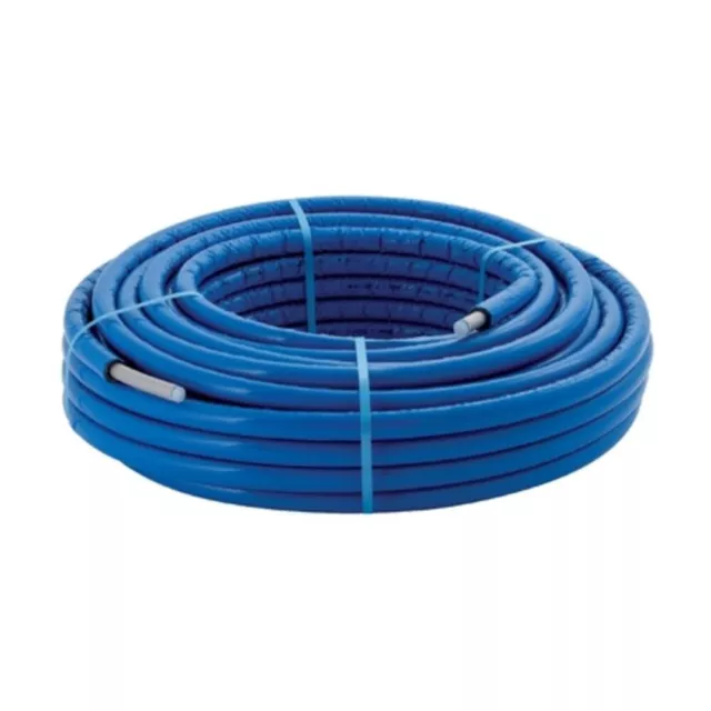 PushFit Rohr ML 25mm rund vorgedämmt 13mm blau, auf Rolle